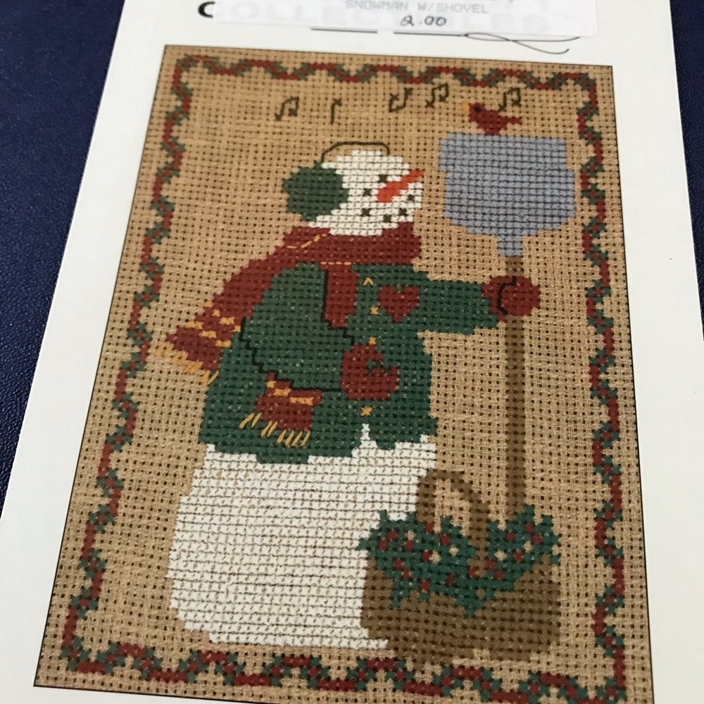 Heartstrings Snowman cross stitch charts